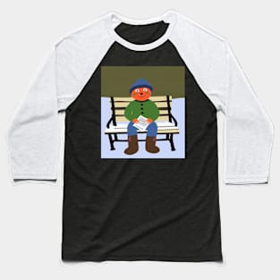 groundhog sitting on park bench Baseball T-Shirt